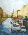"Canal View St. Petersburg # 2", 1998, oil on canvas, 20 x 16 in