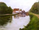 "French Canal #2", 2005, oil on canvas, 16 x 20 in